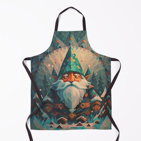 Item preview, Abstract Winter Green Geometric Gnome designed and sold by DragonRealms.