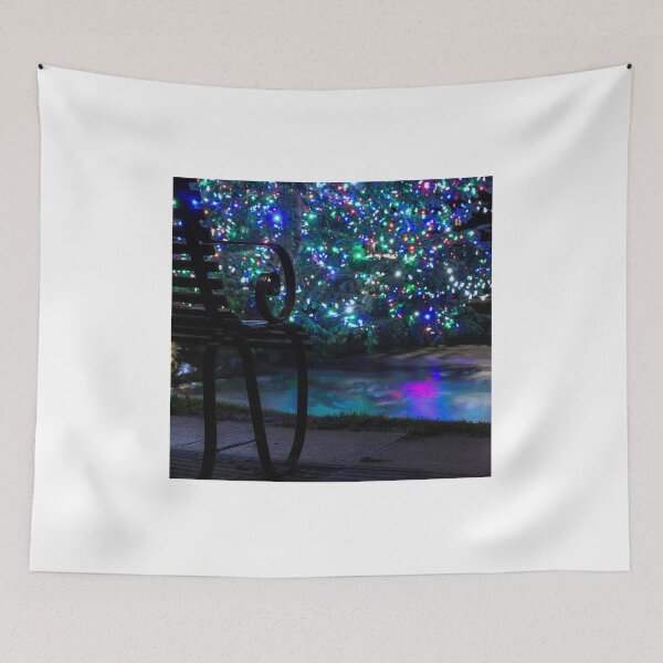 Item preview, Colourful Christmas lights reflecting in the river designed and sold by Martin Fenton.