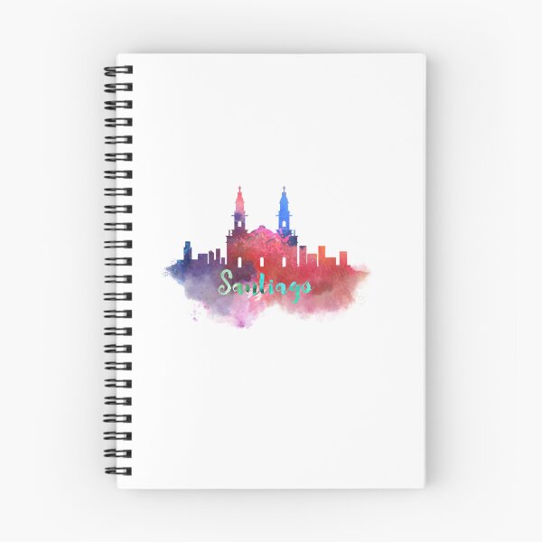 Aperçu de l'œuvre silhouette d'horizon de la ville de Santiago créée et vendue par DeluxBee.