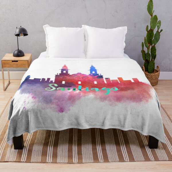 Item preview, santiago city skyline silhouette designed and sold by DeluxBee.