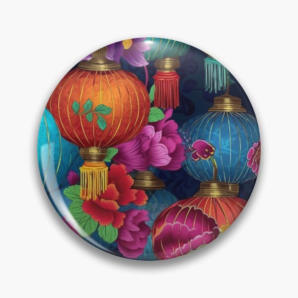 Item preview, Lanterns and Flowers designed and sold by pinkal.