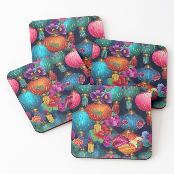 Item preview, Lanterns and Flowers designed and sold by pinkal.