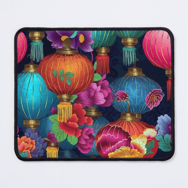 Item preview, Lanterns and Flowers designed and sold by pinkal.