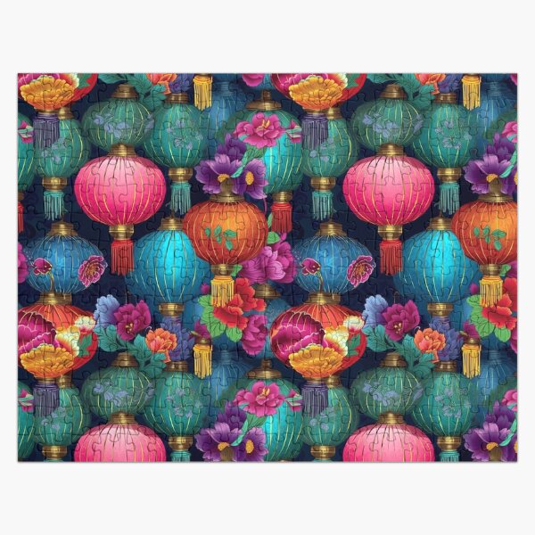 Item preview, Lanterns and Flowers designed and sold by pinkal.