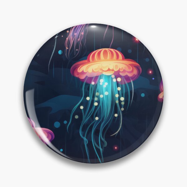 Item preview, Magical jellyfish dark pattern designed and sold by Daydreamsatdawn.
