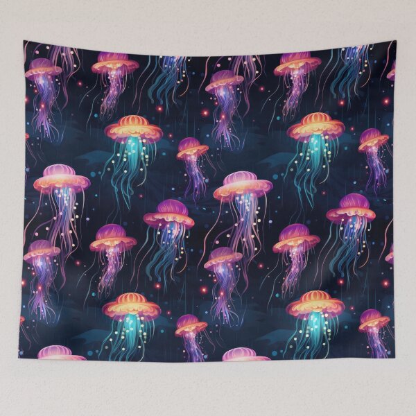 Item preview, Magical jellyfish dark pattern designed and sold by Daydreamsatdawn.