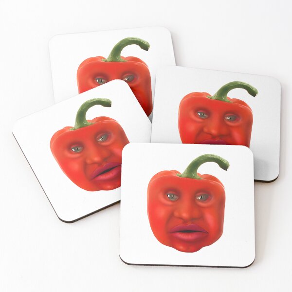 Artikelvorschau, Peppa Mane / Red Pepper With Face Meme entworfen und verkauft von Borg219467.