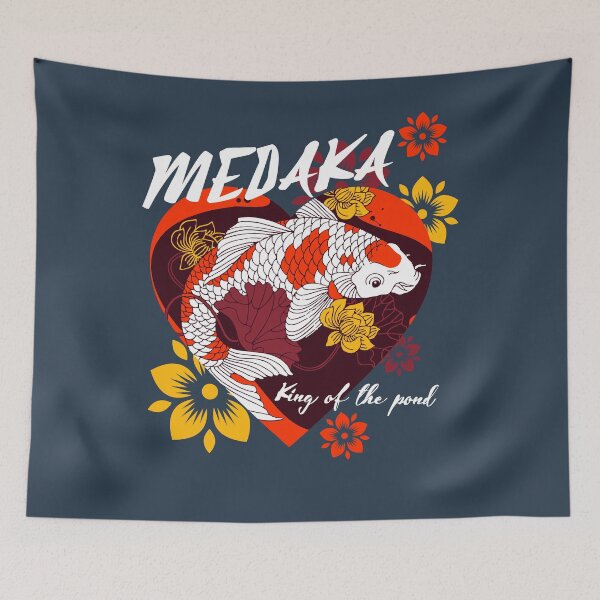 Item preview, Medaka King of the Pond Japanese Rice Fish designed and sold by NerdyCotton.
