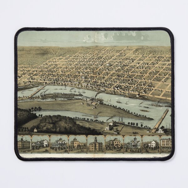 Item preview, Saginaw City, Michigan (1867) designed and sold by allhistory.