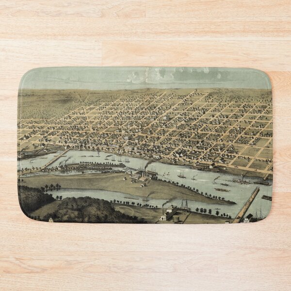 Item preview, Saginaw City, Michigan (1867) designed and sold by allhistory.