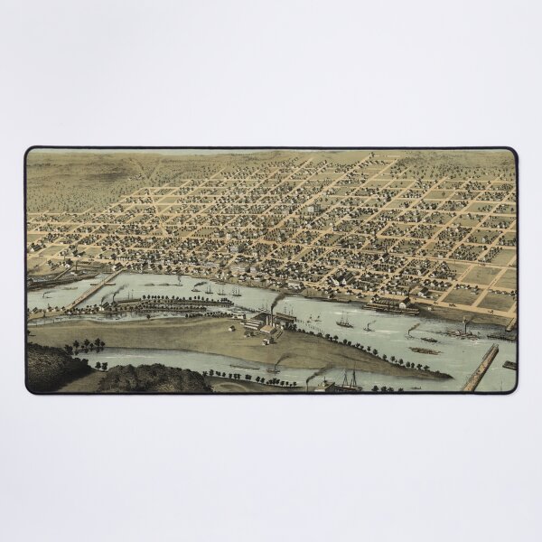 Item preview, Saginaw City, Michigan (1867) designed and sold by allhistory.