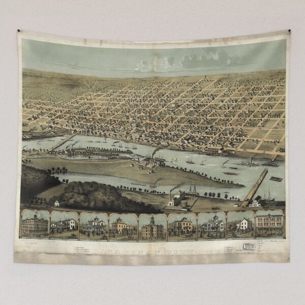 Aperçu de l'œuvre Ville de Saginaw, Michigan (1867) créée et vendue par allhistory.