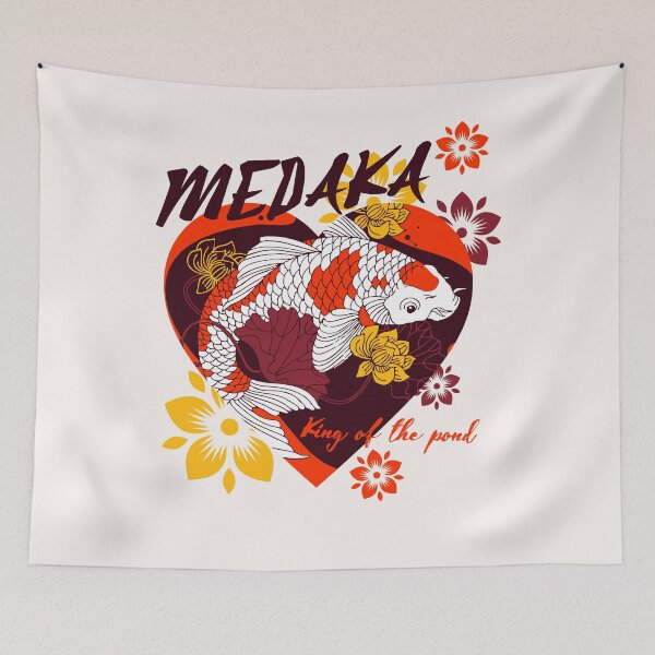 Item preview, Medaka King of the Pond Japanese Rice Fish designed and sold by NerdyCotton.