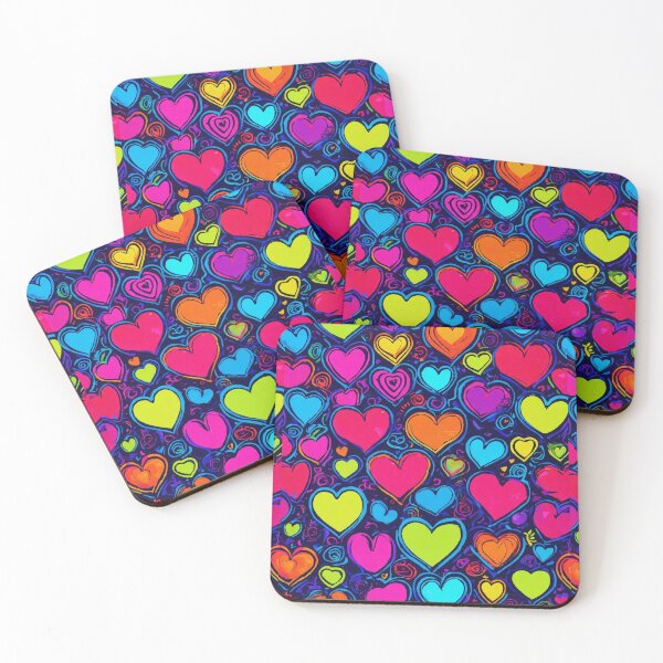 Item preview, Neon Love: Abstract Hearts Doodle designed and sold by OURBYPRODUCTS.