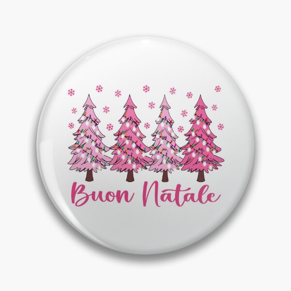 Item preview, Buon Natale Pastel Christmas Trees Italian Pink Holiday Forest Graphic   designed and sold by Bad Kitty Designz.