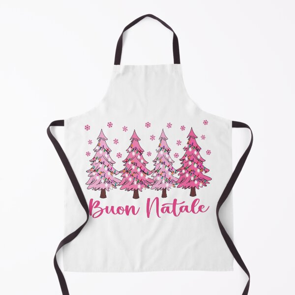 Item preview, Buon Natale Pastel Christmas Trees Italian Pink Holiday Forest Graphic designed and sold by Bad Kitty Designz.
