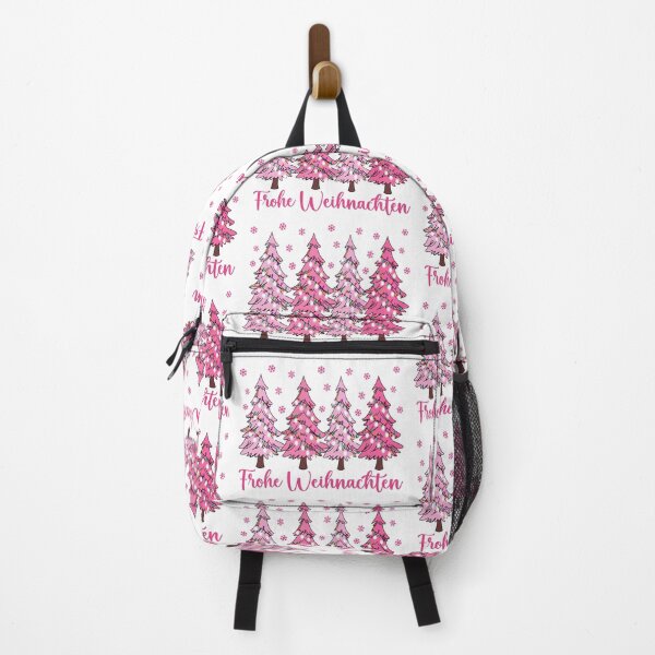 Item preview, Frohe Weihnachten Pastel Christmas Trees German Pink Winter Forest Graphic   designed and sold by Bad Kitty Designz.