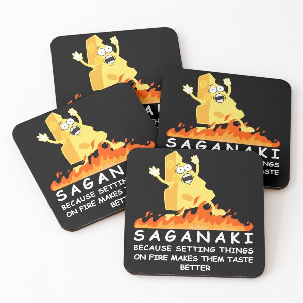 Item preview, Saganaki  - Greece greek food funny design  designed and sold by wholigans.