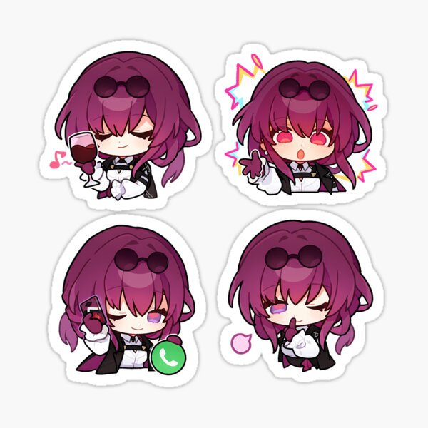 Item preview, Kafka Sticker Set Honkai Star Rail designed and sold by Astral Drop.