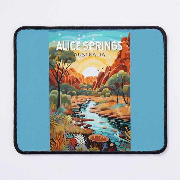 Item preview, Alice Springs Australia Travel Art Vintage designed and sold by KrisSidDesigns.