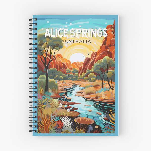 Item preview, Alice Springs Australia Travel Art Vintage designed and sold by KrisSidDesigns.