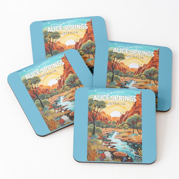 Item preview, Alice Springs Australia Travel Art Vintage designed and sold by KrisSidDesigns.