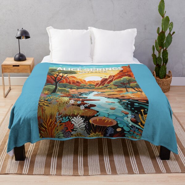 Item preview, Alice Springs Australia Travel Art Vintage designed and sold by KrisSidDesigns.
