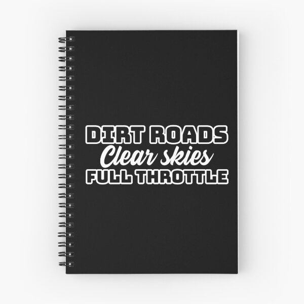 Item preview, Dirt Roads, Clear Skies, Full Throttle - dirtbike, motocross, enduro dark merch designed and sold by ssalujoe.