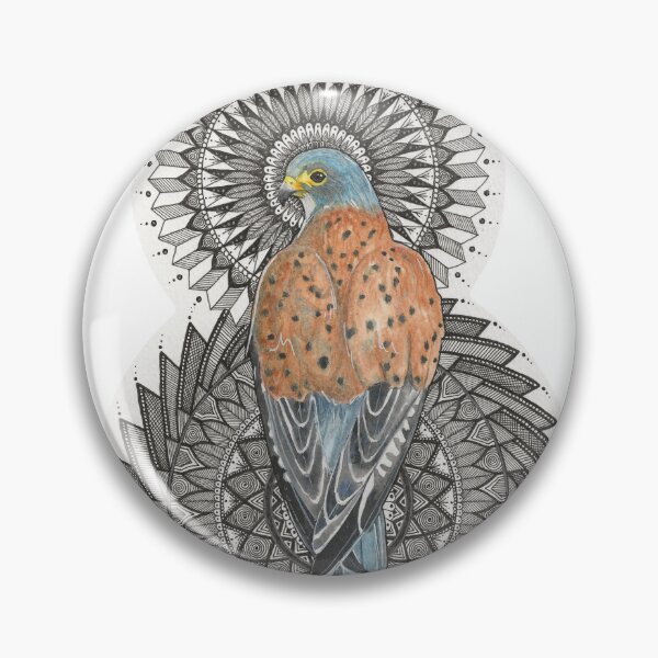 Item preview, Male Eurasian Common Kestrel with Mandala designed and sold by Black-Vulture.