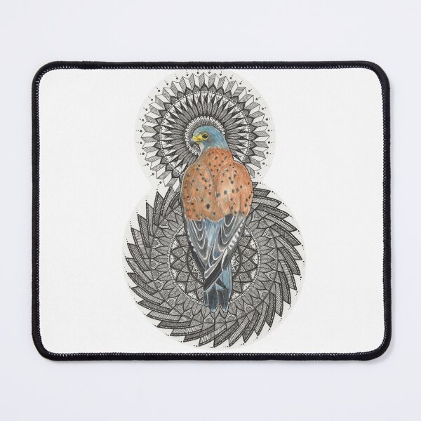 Item preview, Male Eurasian Common Kestrel with Mandala designed and sold by Black-Vulture.