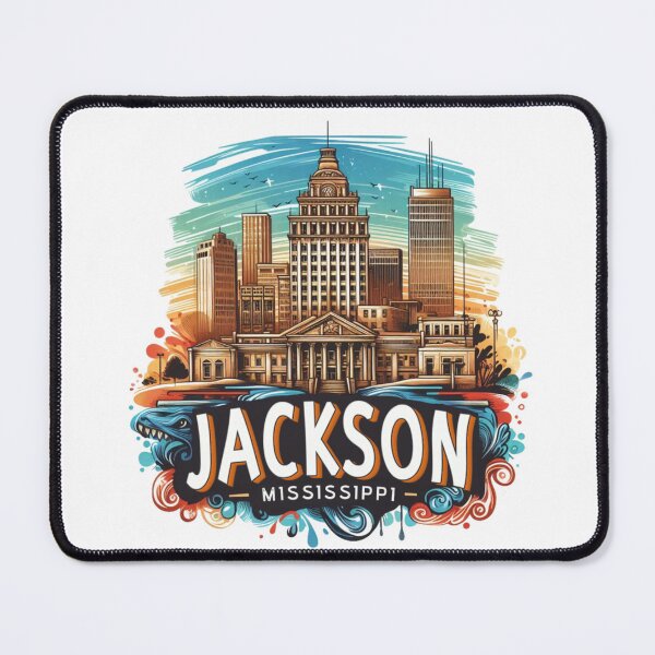 Item preview, Jackson Mississippi Watercolor Illustration designed and sold by PaintMeWorld.