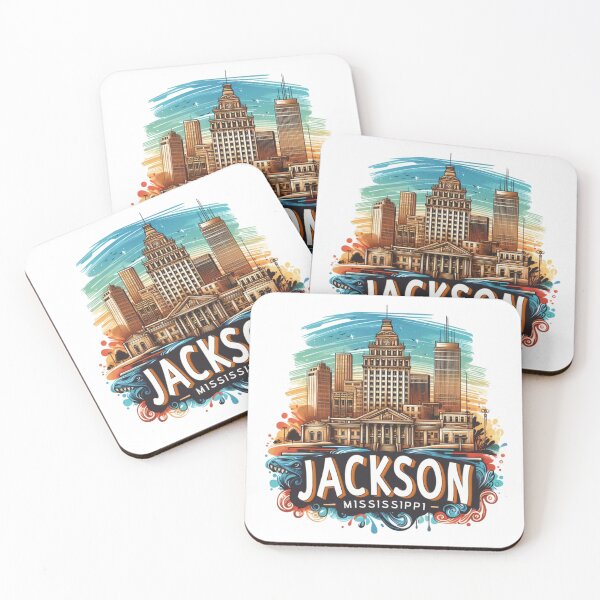 Item preview, Jackson Mississippi Watercolor Illustration designed and sold by PaintMeWorld.