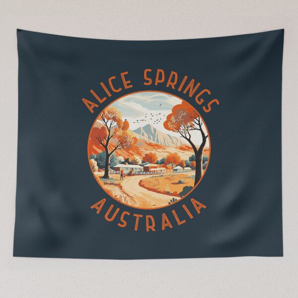 Item preview, Alice Springs Australia Retro Distressed Circle designed and sold by KrisSidDesigns.