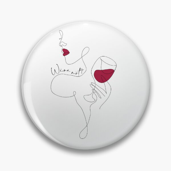 Item preview, Wine not? Line art girl designed and sold by itsinnav.