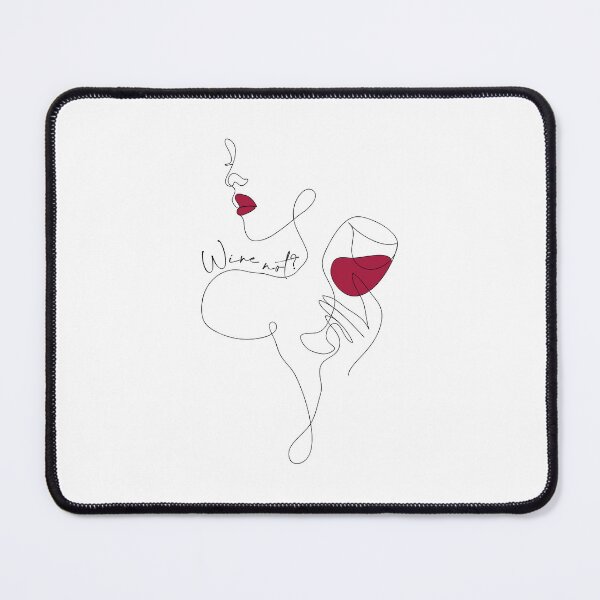 Item preview, Wine not? Line art girl designed and sold by itsinnav.