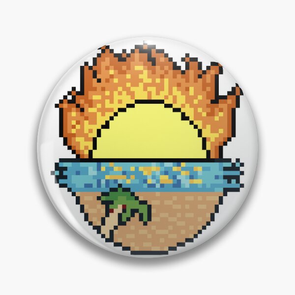 Item preview, burning sun pixel art designed and sold by ifrico.