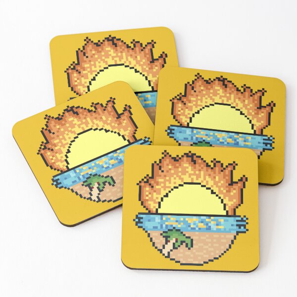 Item preview, burning sun pixel art designed and sold by ifrico.