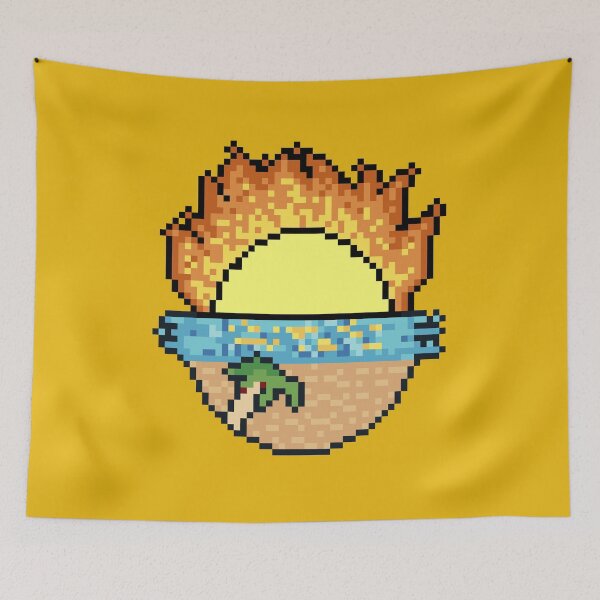 Item preview, burning sun pixel art designed and sold by ifrico.