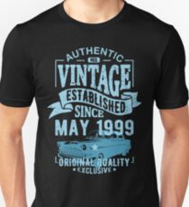 Vintage established since may 1999 Unisex T-Shirt
