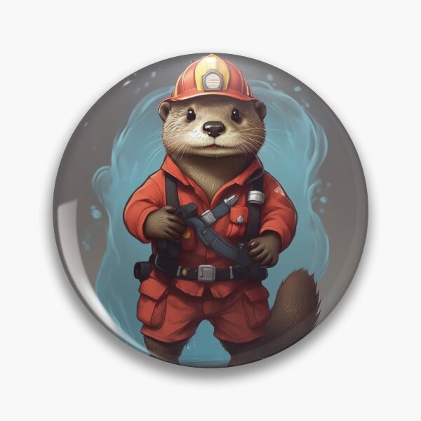 Item preview, Firefighter Otter designed and sold by ThisDress.