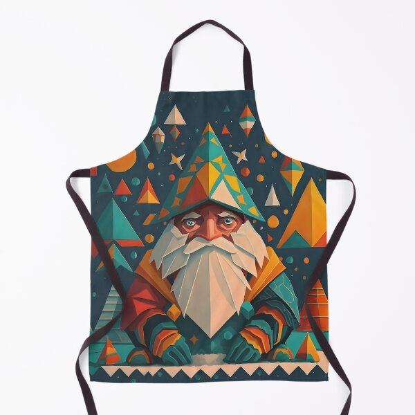 Item preview, Abstract Winter Green Geometric Gnome designed and sold by DragonRealms.