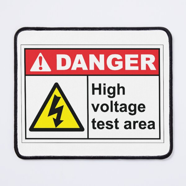 Item preview, Danger High Voltage Test Area designed and sold by GraphicsMark.