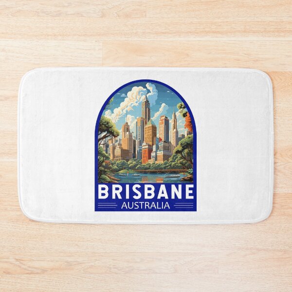 Item preview, Brisbane Australia Travel Art Emblem designed and sold by KrisSidDesigns.