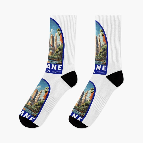 Item preview, Brisbane Australia Travel Art Emblem designed and sold by KrisSidDesigns.