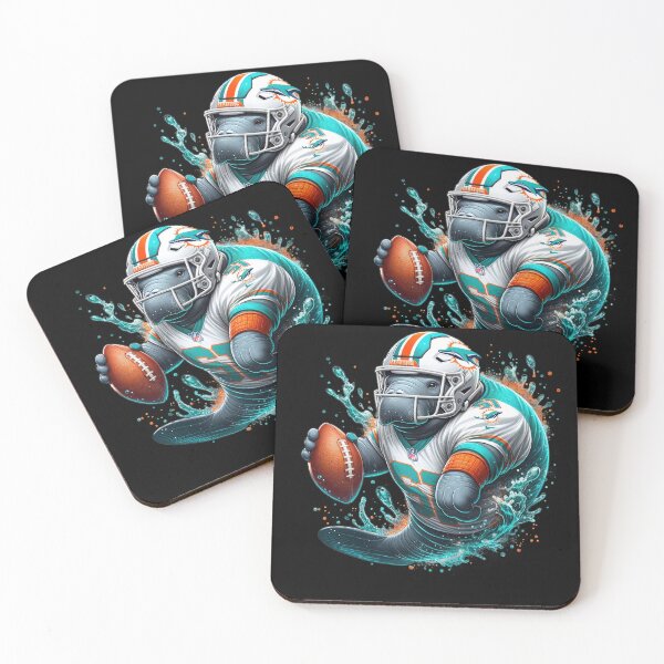 Item preview, Funny Manatee in Miami Dolphins Uniform Playing Football designed and sold by SandbarTees.