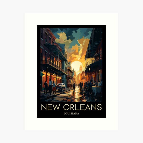 Item preview, A Pop Art Travel Print of New Orleans - Louisiana - US  designed and sold by StudioRedKoala.