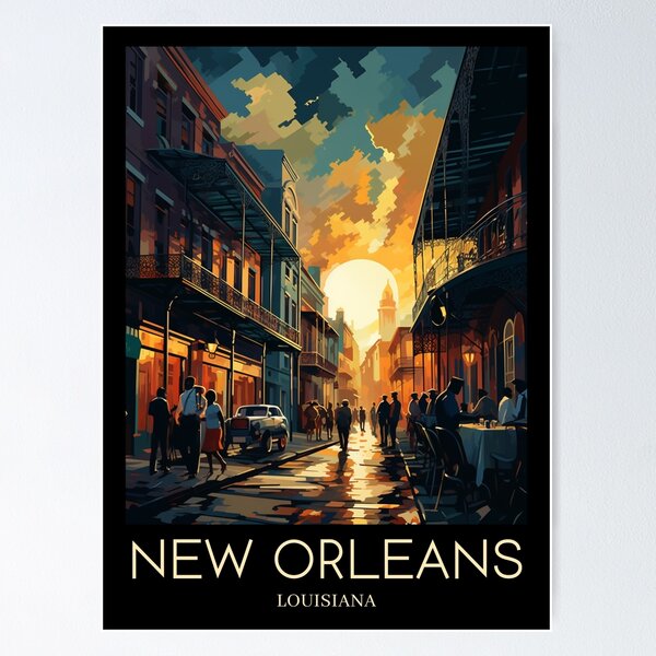 Item preview, A Pop Art Travel Print of New Orleans - Louisiana - US  designed and sold by StudioRedKoala.