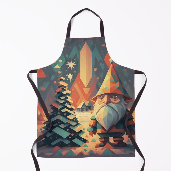 Item preview, Abstract Winter Red Geometric Gnome designed and sold by DragonRealms.