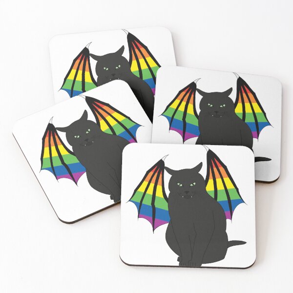 Item preview, Gay Pride Dragon Cat designed and sold by ashstash.