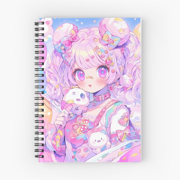 Item preview, Kawaii Pastel Plushies and Balloons Anime Girl designed and sold by bubblegoth.